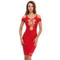 Slip Dress Shoulder Dress Red Bandage Dress Sexy Dress